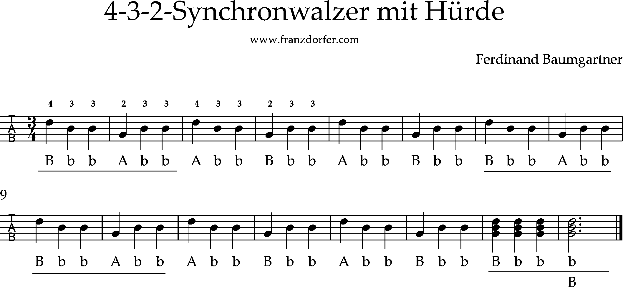 steirische lernen, 4-3-2- walzer mit hürde
